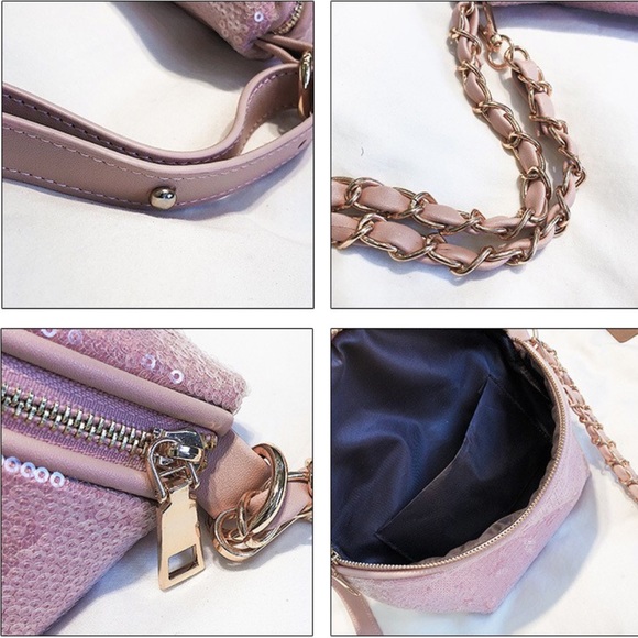 Luxee Ville Jody Mint Sequin Fanny Crossbody Bag - Picture 8 of 8